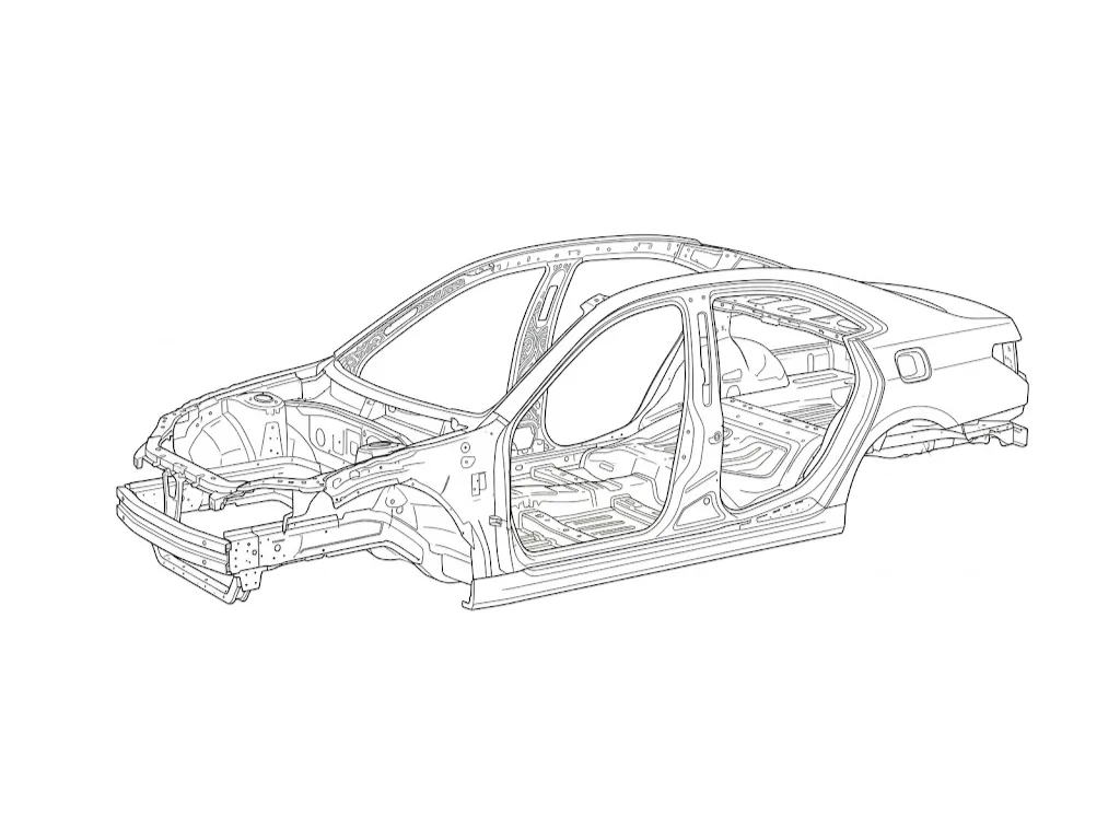 Automotive parts scrap steel recycling