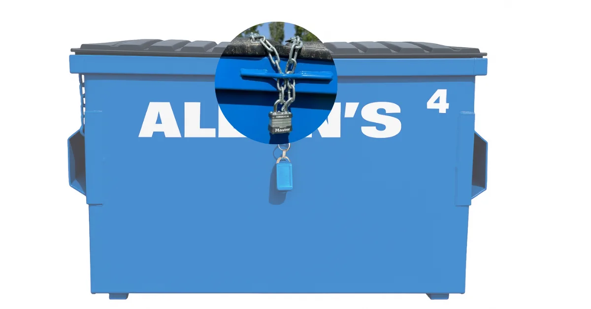 Locked Cannabis Bin